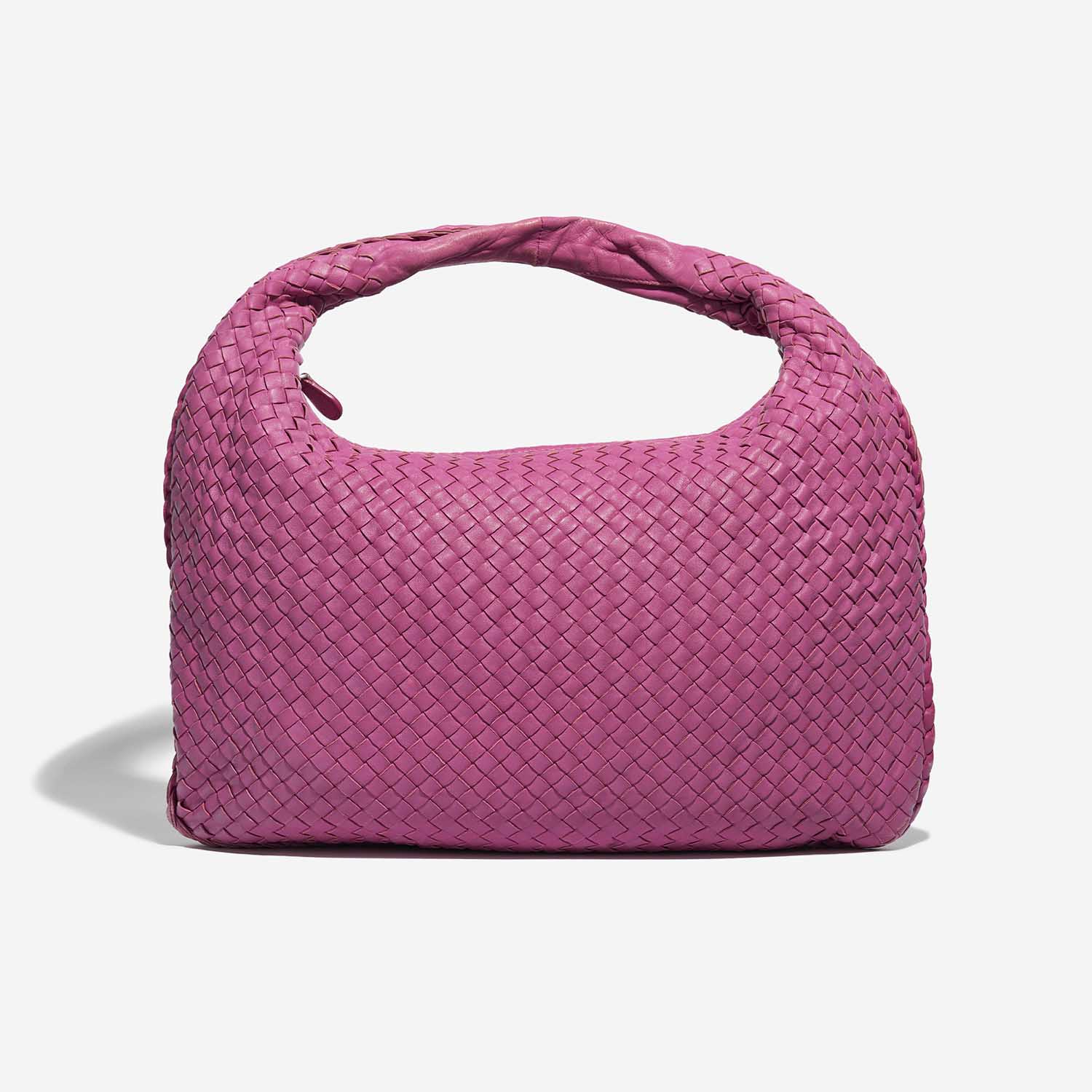 Pre-owned Bottega Veneta bag Hobo Large Lamb Fuchsia Pink Front | Sell your designer bag on Saclab.com