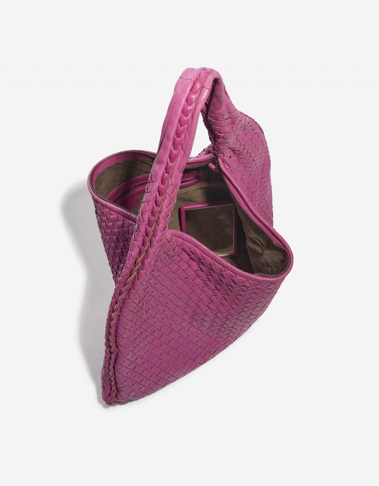 Pre-owned Bottega Veneta bag Hobo Large Lamb Fuchsia Pink Inside | Sell your designer bag on Saclab.com