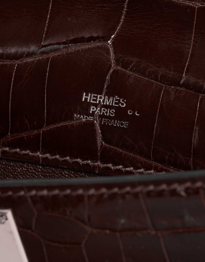 Hermès Kelly Cut Clutch Niloticus Crocodile Chocolat | SACLÀB