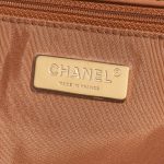 Pre-owned Chanel bag 19 Large Flap Bag Lamb Camel Brown Logo | Sell your designer bag on Saclab.com