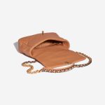 Pre-owned Chanel bag 19 Large Flap Bag Lamb Camel Brown Inside | Sell your designer bag on Saclab.com
