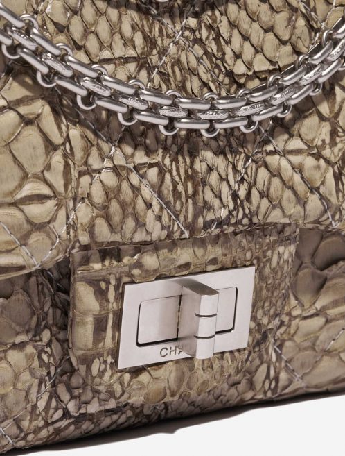 Pre-owned Chanel bag 2.55 Reissue 227 Python Natural Beige Beige Closing System | Sell your designer bag on Saclab.com