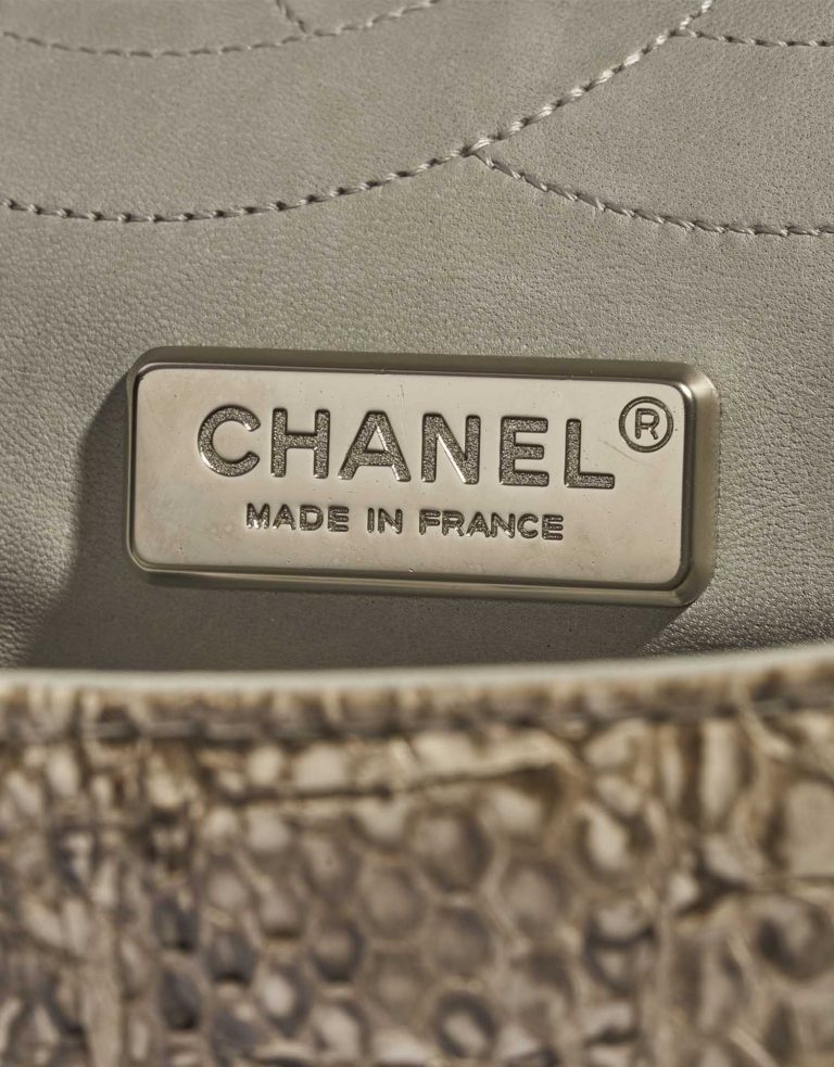 Pre-owned Chanel bag 2.55 Reissue 227 Python Natural Beige Beige Logo | Sell your designer bag on Saclab.com