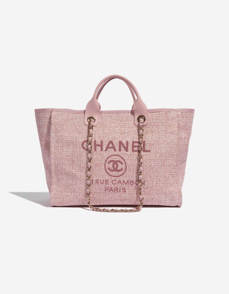 Sac Chanel d'occasion Deauville Medium Tweed Pink Pink Front | Vendez votre sac de créateur sur Saclab.com