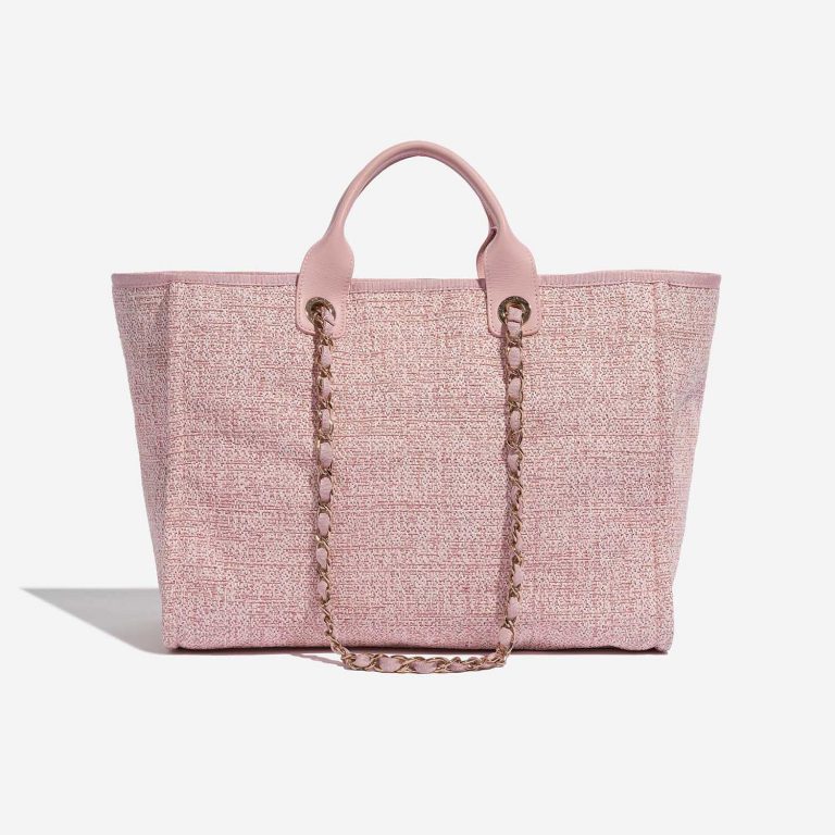 Gebrauchte Chanel Tasche Deauville Medium Tweed Pink Pink Back | Verkaufen Sie Ihre Designer-Tasche auf Saclab.com