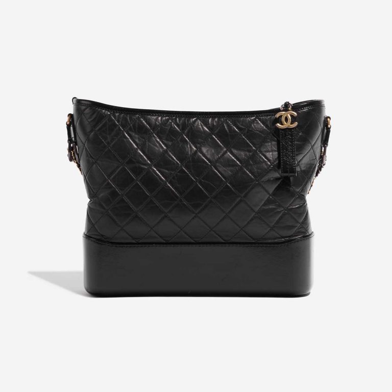 Pre-owned Chanel bag Gabrielle Large Calf Black Black Front | Sell your designer bag on Saclab.com