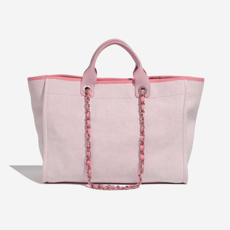 Gebrauchte Chanel Tasche Deauville Medium Canvas Pink Pink Back | Verkaufen Sie Ihre Designer-Tasche auf Saclab.com