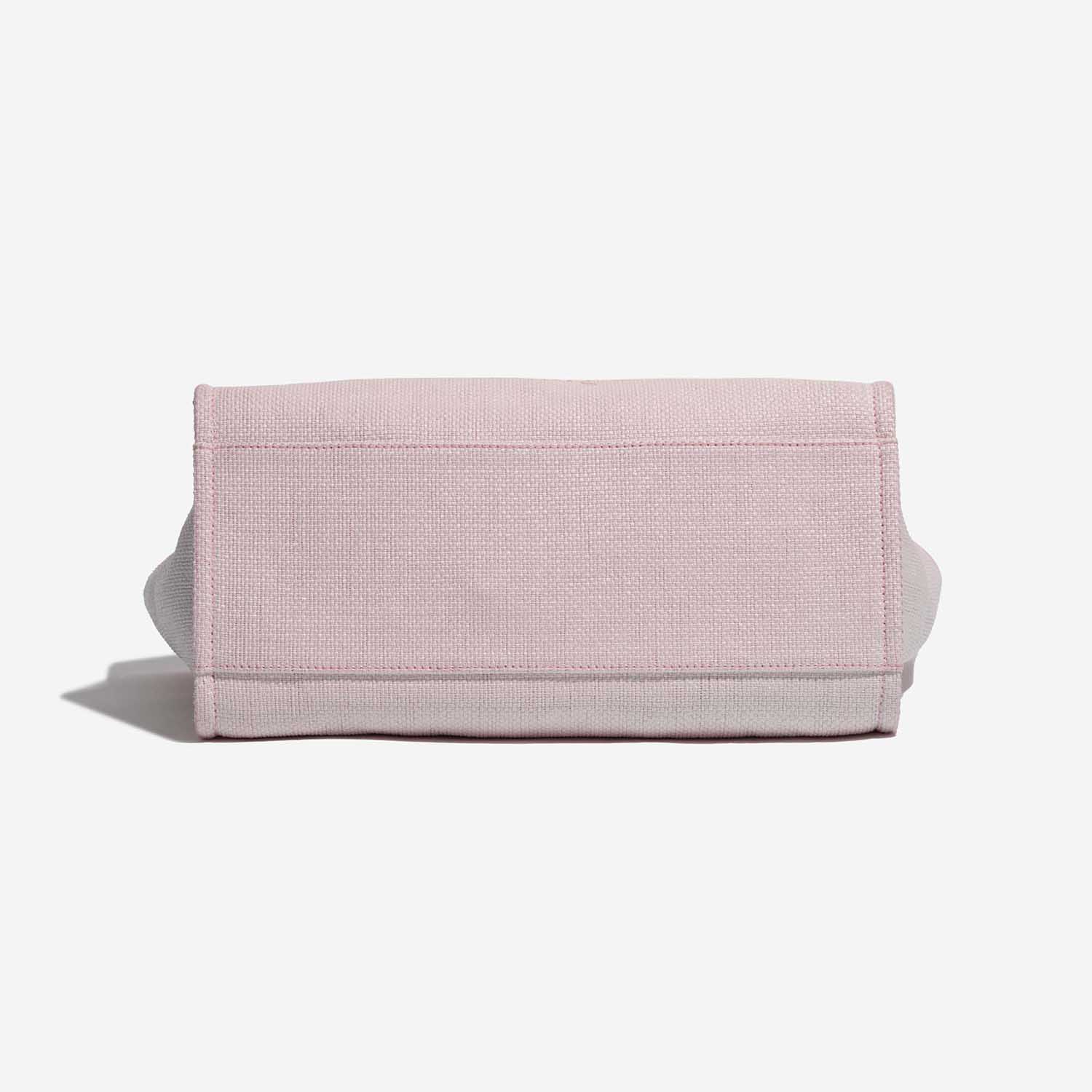 Pre-owned Chanel bag Deauville Medium Canvas Pink Pink Bottom | Sell your designer bag on Saclab.com