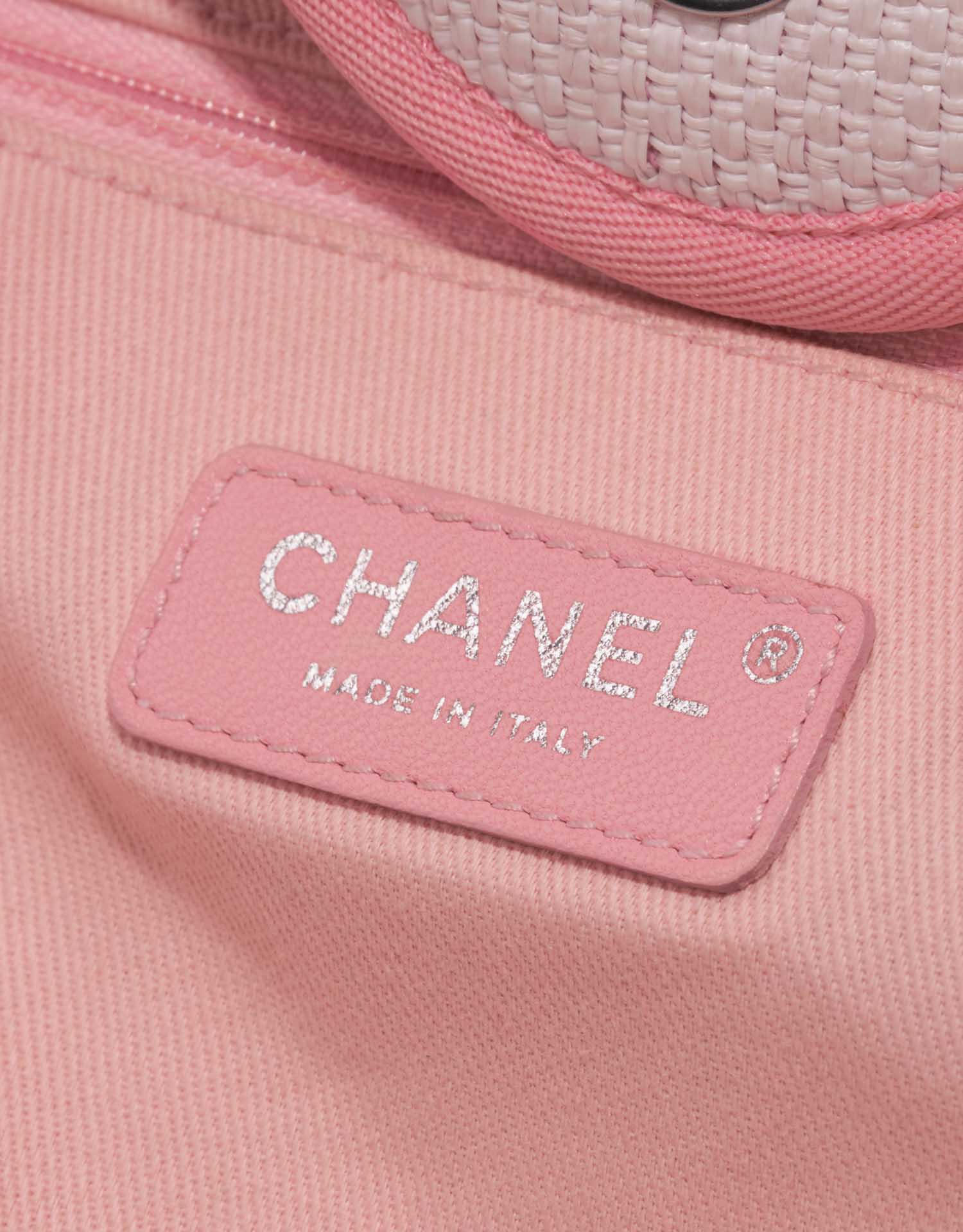 Pre-owned Chanel bag Deauville Medium Canvas Pink Pink Logo | Sell your designer bag on Saclab.com
