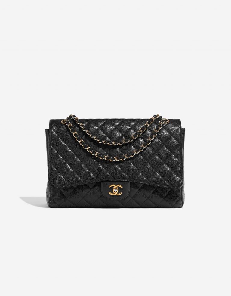 Sac Chanel d'occasion Classique Maxi Caviar Noir Noir Devant | Vendre votre sac de créateur sur Saclab.com