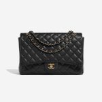Pre-owned Chanel bag Timeless Maxi Caviar Black Black Front | Sell your designer bag on Saclab.com
