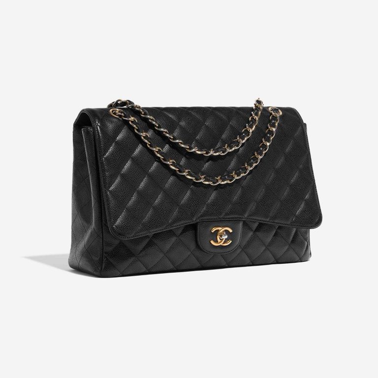 Pre-owned Chanel Tasche Timeless Maxi Caviar-Leder Schwarz Schwarz Side Front | Verkaufen Sie Ihre Designer-Tasche auf Saclab.com