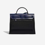 Pre-owned Hermès bag Herbag 31 Vache Hunter / Toile Militaire Noir / Bleu Saphir Black, Blue Back | Sell your designer bag on Saclab.com