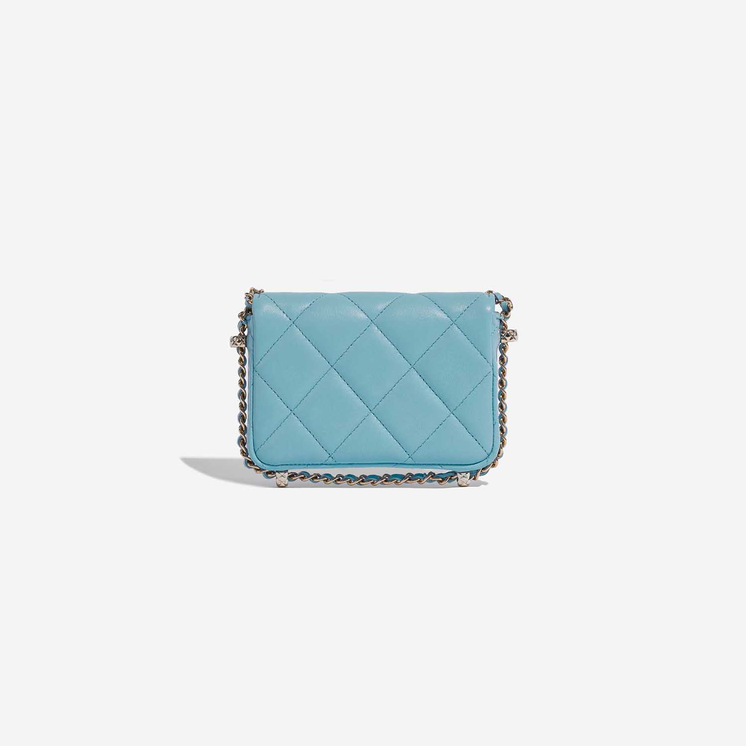 Chanel Quilted Wallet on Chain WOC Tiffany Blue Caviar Light Gold