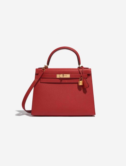 Pre-owned Hermès Tasche Kelly 28 Epsom Rouge Casaque Red Front | Verkaufen Sie Ihre Designer-Tasche auf Saclab.com