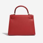 Pre-owned Hermès bag Kelly 28 Epsom Rouge Casaque Red Back | Sell your designer bag on Saclab.com
