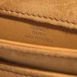 Pre-owned Hermès bag Verrou Chaîne Mini Doblis Suede Safran Brown Logo | Sell your designer bag on Saclab.com