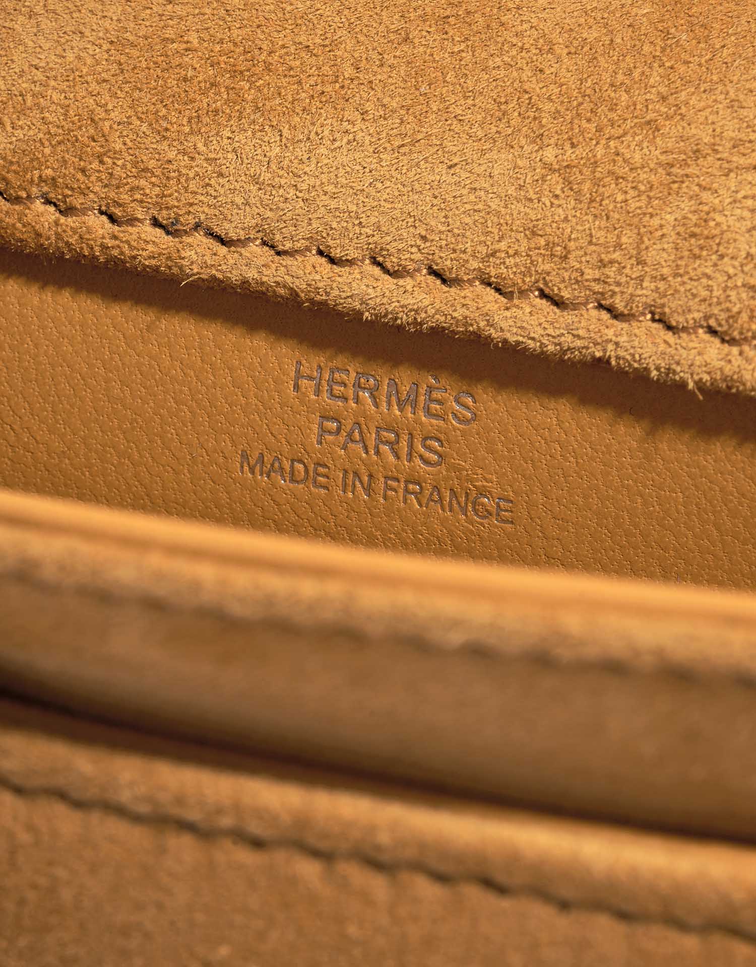Gebrauchte Hermès Tasche Verrou Chaîne Mini Doblis Suede Safran Brown Logo | Verkaufen Sie Ihre Designer-Tasche auf Saclab.com