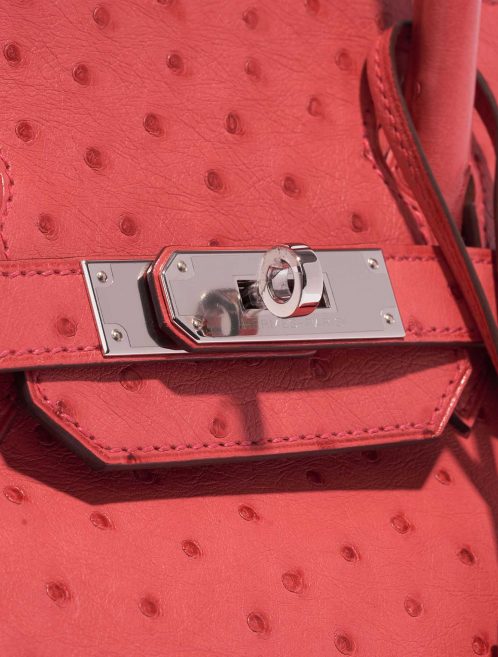 Pre-owned Hermès bag Birkin 30 Ostrich Bougainvillier Pink Closing System | Sell your designer bag on Saclab.com