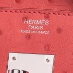 Pre-owned Hermès bag Birkin 30 Ostrich Bougainvillier Pink Logo | Sell your designer bag on Saclab.com