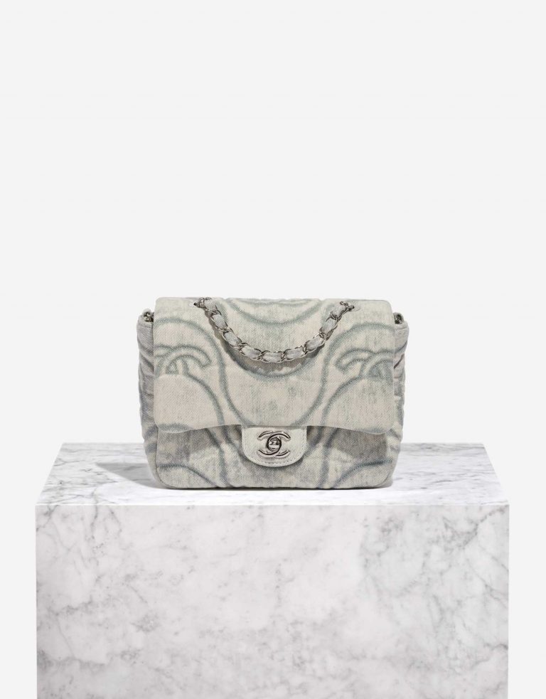 Pre-owned Chanel Tasche Timeless Small Denim Grey / Blue Blue Front | Verkaufen Sie Ihre Designer-Tasche auf Saclab.com