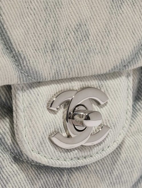 Pre-owned Chanel bag Timeless Small Denim Grey / Blue Blue, Grey Closing System | Sell your designer bag on Saclab.com