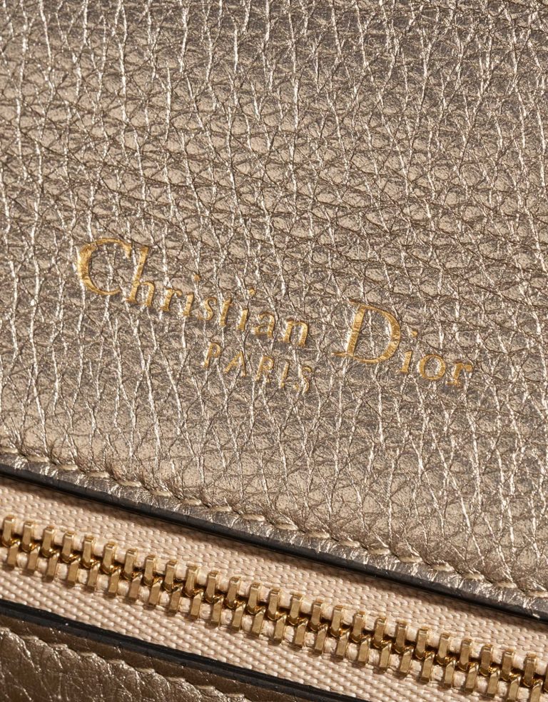 Pre-owned Dior bag Diorama Medium Calf Pale Gold Gold Logo | Sell your designer bag on Saclab.com