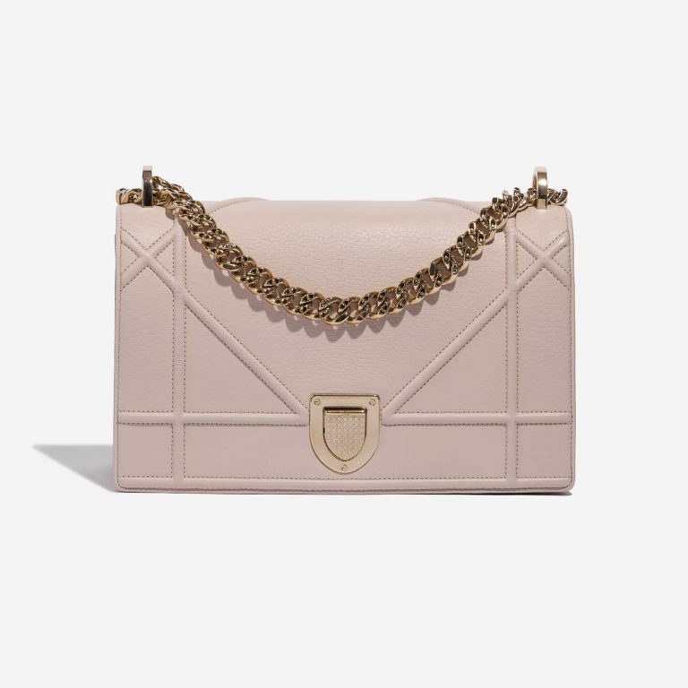 Pre-owned Dior bag Diorama Medium Calf Rose Rose Front | Sell your designer bag on Saclab.com