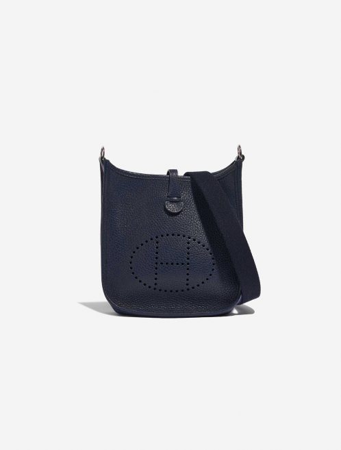 Gebrauchte Hermès Tasche Evelyne 16 Taurillon Clemence Blue Nuit Blue Front | Verkaufen Sie Ihre Designer-Tasche auf Saclab.com