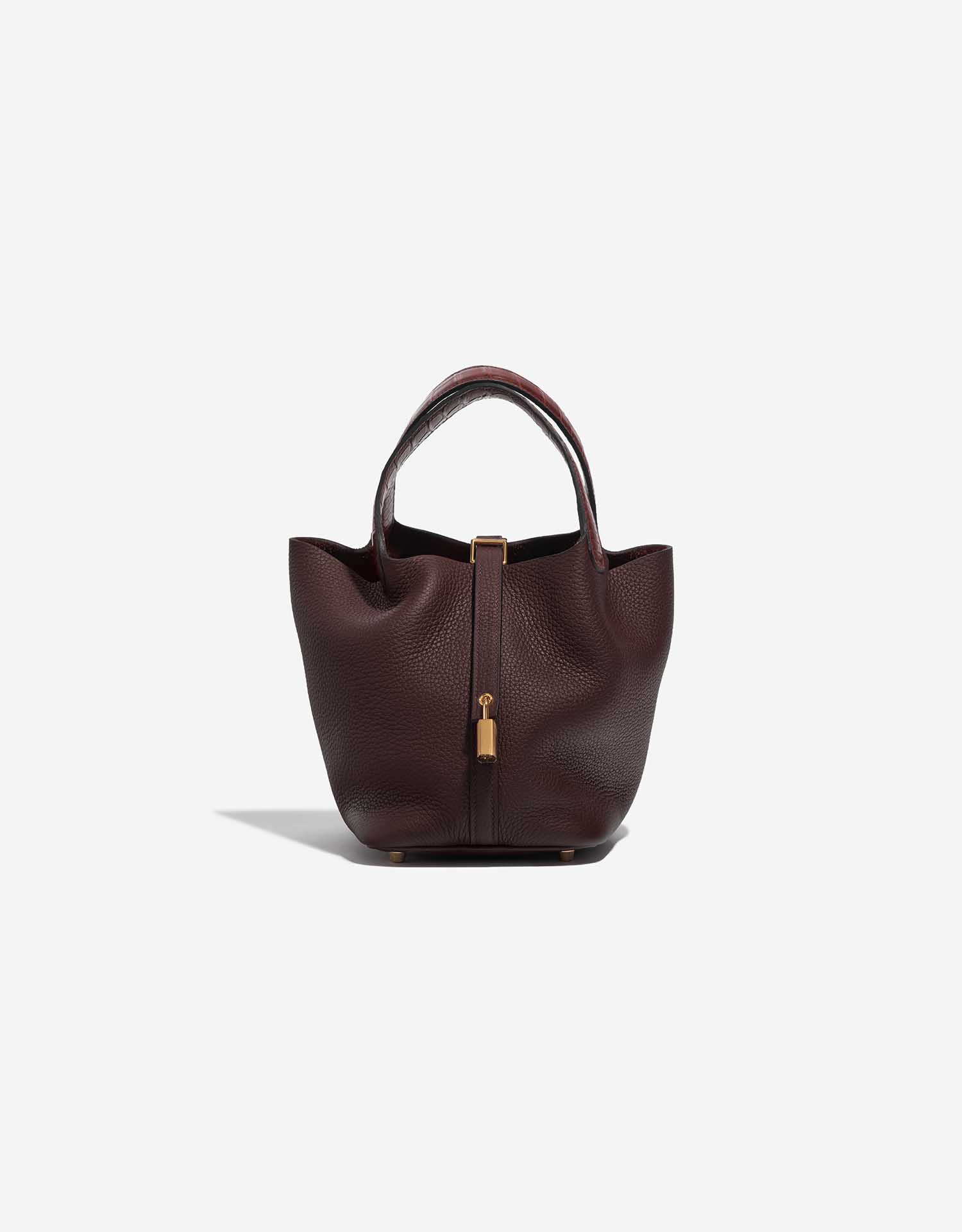 Hermes Rouge Tomate Taurillon Clemence Leather Picotin Lock 18 Bag For Sale  at 1stDibs