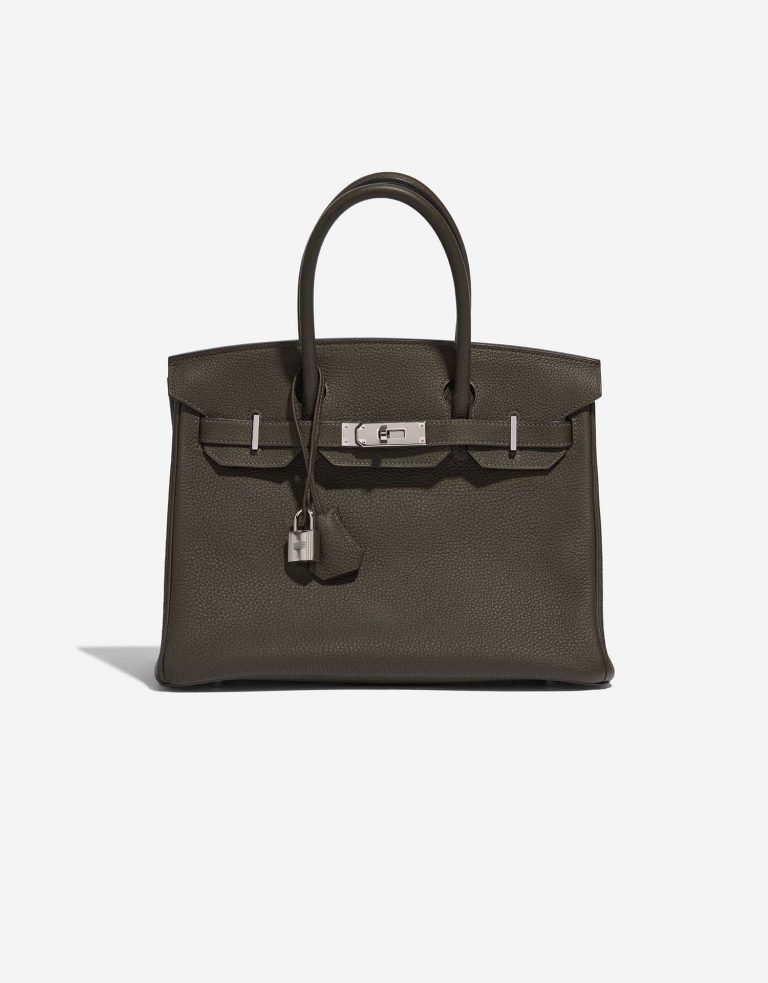 Pre-owned Hermès bag Hermes Birkin 30 Togo Vert Maquis Green Front | Verkaufen Sie Ihre Designer-Tasche auf Saclab.com