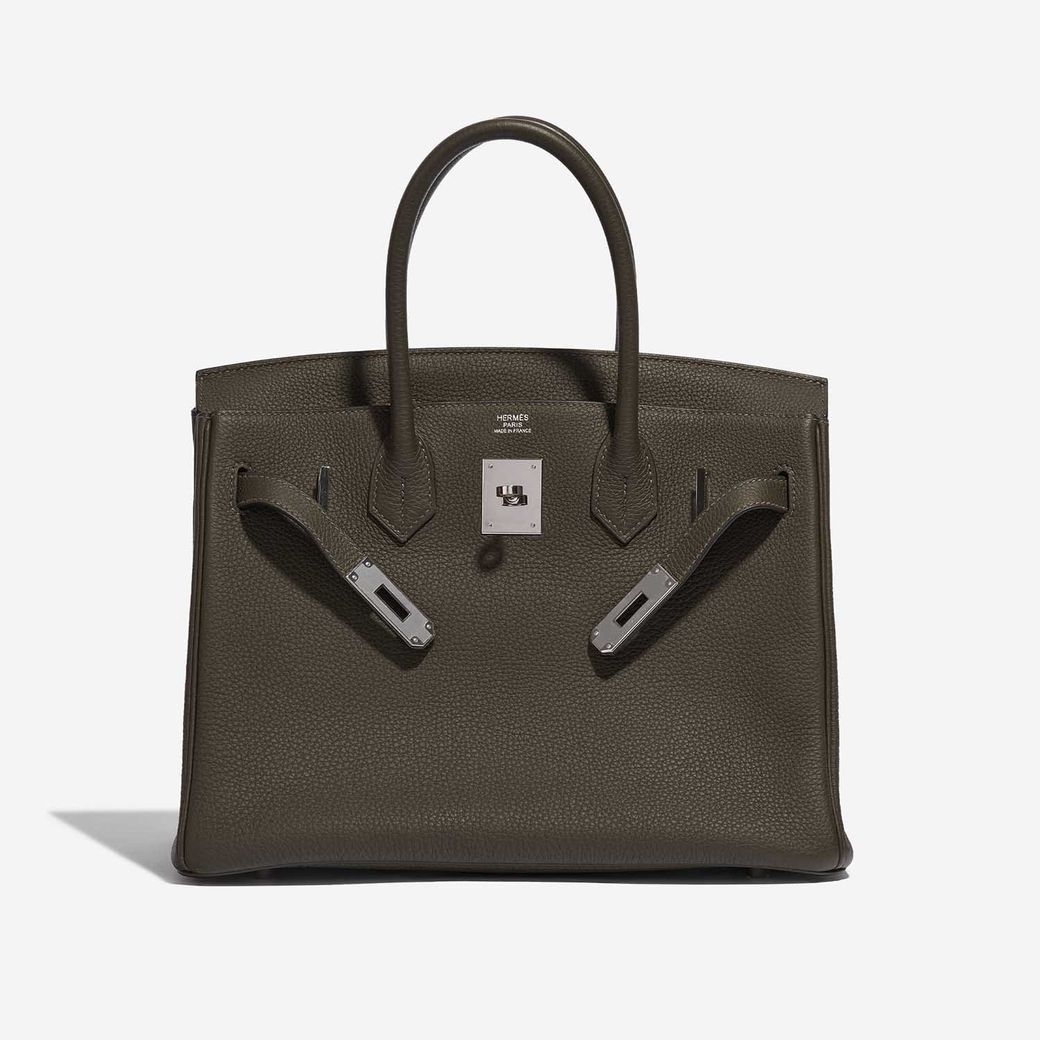 Pre-owned Hermès bag Hermes Birkin 30 Togo Vert Maquis Green Front Open | Sell your designer bag on Saclab.com