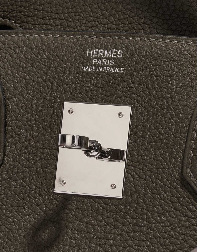 Pre-owned Hermès bag Hermes Birkin 30 Togo Vert Maquis Green Logo | Sell your designer bag on Saclab.com