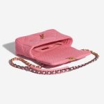 Pre-owned Chanel bag 19 Flap Bag Tweed Light Rosé Rose Inside | Sell your designer bag on Saclab.com