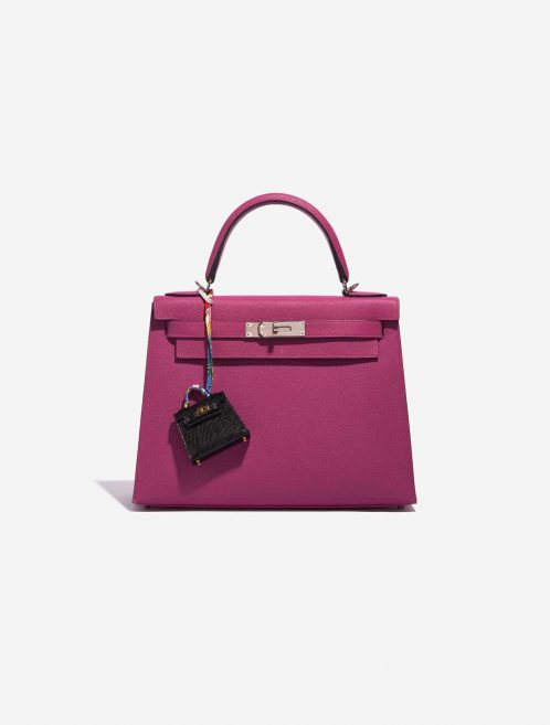 Pre-owned Hermès bag Kelly Twilly Salvator Lizard Black Black Detail | Sell your designer bag on Saclab.com