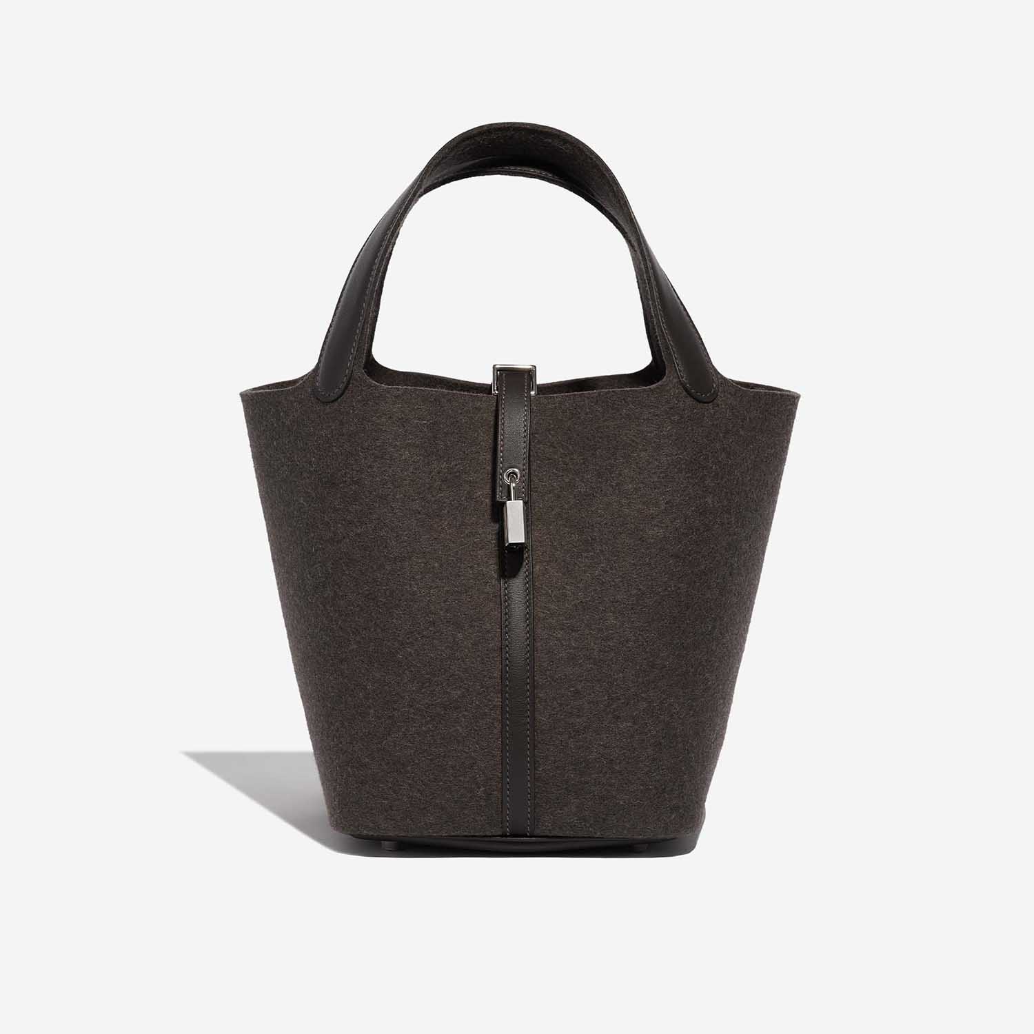 Pre-owned Hermès Tasche Picotin 22 Swift / Filzschutz Ebene Brown Front | Verkaufen Sie Ihre Designer-Tasche auf Saclab.com