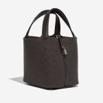 Pre-owned Hermès bag Picotin 22 Swift / Felt Ebene Brown Side Front | Sell your designer bag on Saclab.com