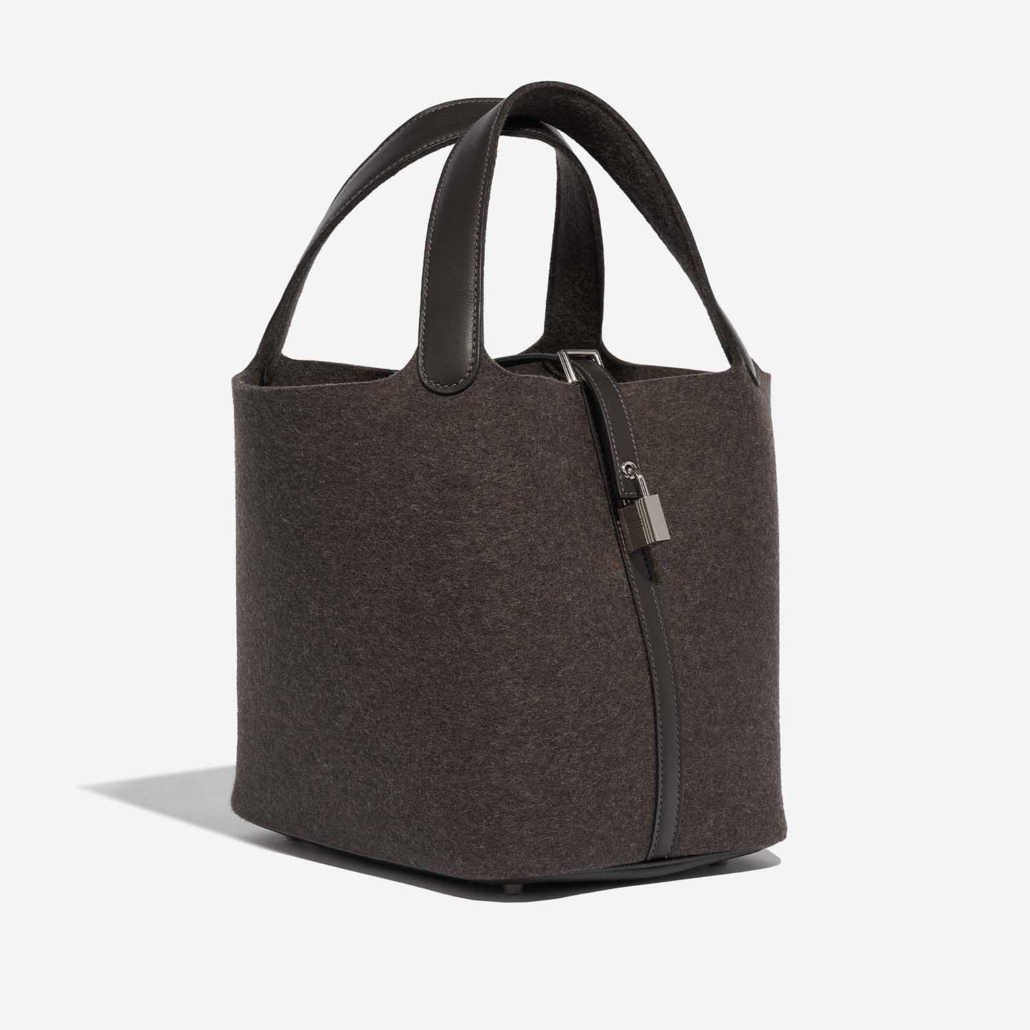 Pre-owned Hermès Tasche Picotin 22 Swift / Filzschutz Ebene Brown Side Front | Verkaufen Sie Ihre Designer-Tasche auf Saclab.com