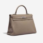 Pre-owned Hermès bag Kelly 35 Togo Gris Tourterelle Beige, Grey Side Front | Sell your designer bag on Saclab.com