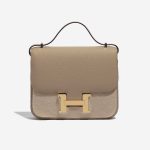 Pre-owned Hermès bag Constance 18 Epsom Trench Beige Front Velt | Sell your designer bag on Saclab.com