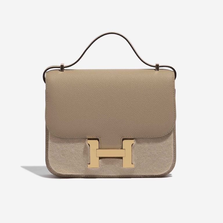 Sac Hermès d'occasion Constance 18 Epsom Trench Beige Front Velt | Vendez votre sac de créateur sur Saclab.com