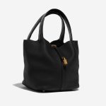 Pre-owned Hermès bag Picotin Touch 22 Clemence / Matte Alligator Black Black Side Front | Sell your designer bag on Saclab.com