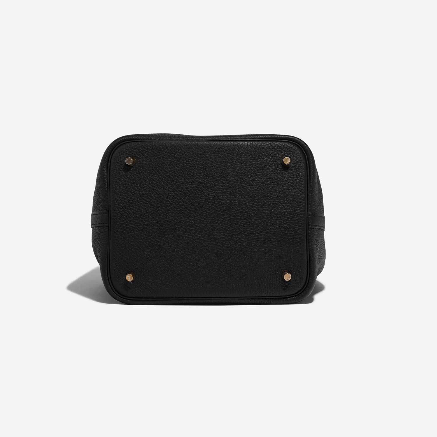 Pre-owned Hermès bag Picotin Touch 22 Clemence / Matte Alligator Black Black Bottom | Sell your designer bag on Saclab.com