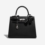 Pre-owned Hermès bag Kelly Touch 25 Veau Madame / Niloticus Crocodile Black Black Front | Sell your designer bag on Saclab.com