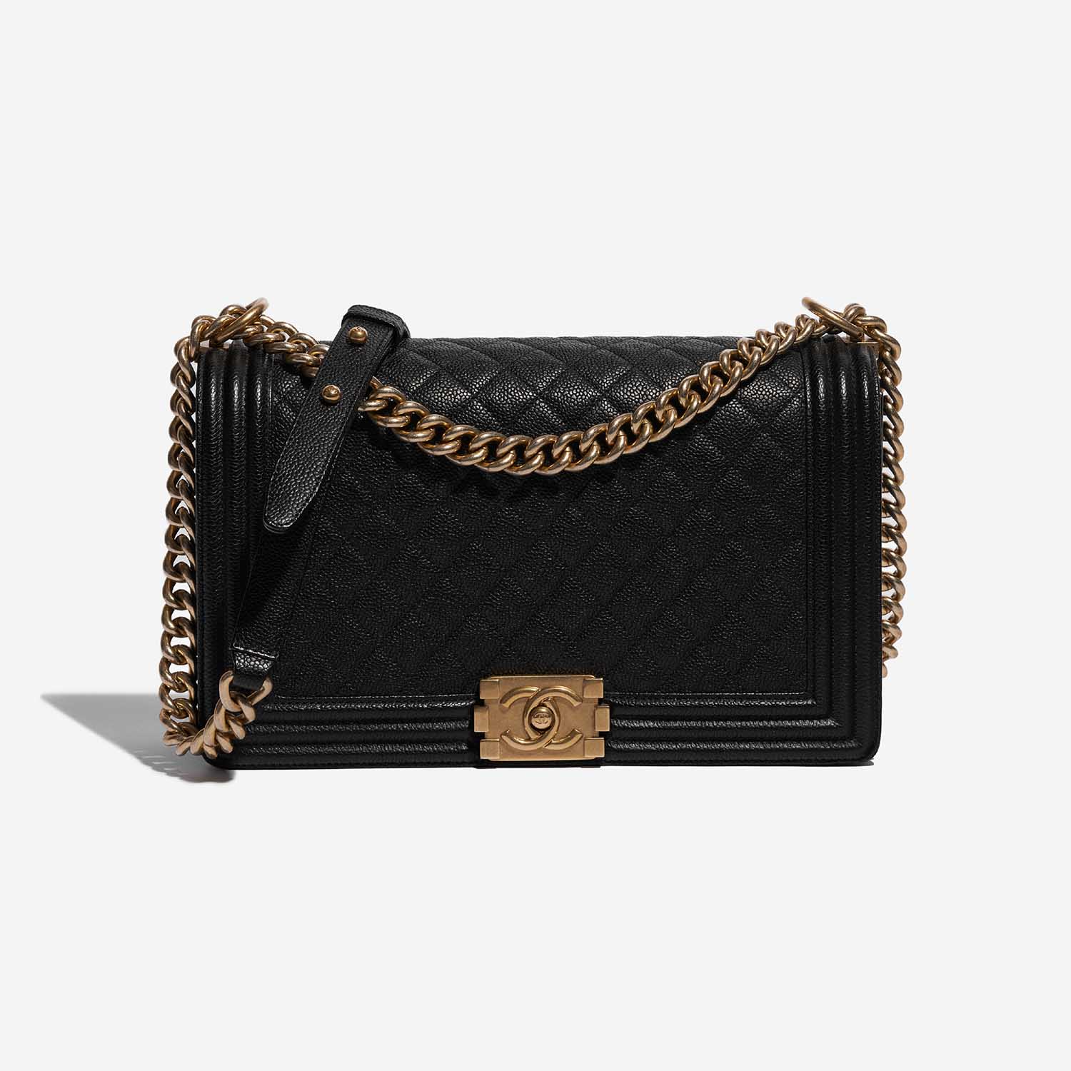 Chanel Large Boy Caviar Bag 14b Black Leather ref155808  Joli Closet