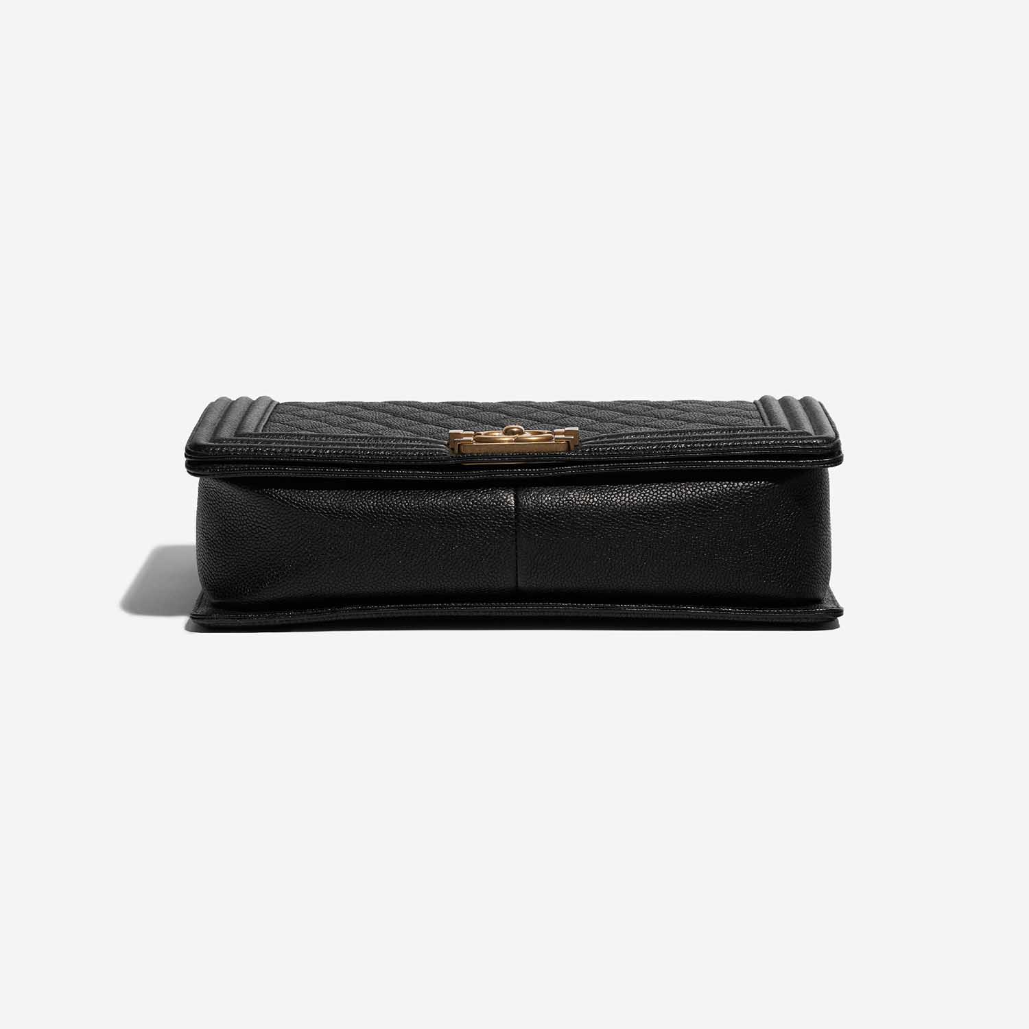 Pre-owned Chanel bag Boy Old Medium Caviar Black Black Bottom | Sell your designer bag on Saclab.com
