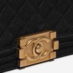 Pre-owned Chanel bag Boy Old Medium Caviar Black Black Closing System | Sell your designer bag on Saclab.com
