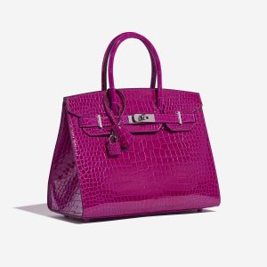 Hermès Birkin 30 Porosus Crocodile Rose Pourpre | SACLÀB