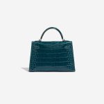 Pre-owned Hermès bag Kelly Mini Alligator Vert Bosphore Blue Back | Sell your designer bag on Saclab.com