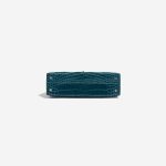 Pre-owned Hermès bag Kelly Mini Alligator Vert Bosphore Blue Bottom | Sell your designer bag on Saclab.com